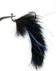 Bimoo 4Pcs Size 1/0 Bass Copper Beadhead Fly Fishing Streamers White-Flies-Bargain Bait Box-Black 4PCS-Bargain Bait Box
