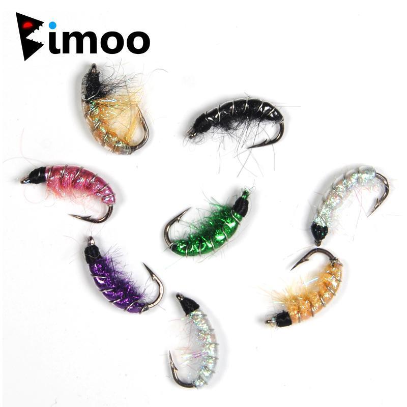 Bimoo 6Pcs #6 Trout Fishing Flies Scud Shrimps Scud Cezch Fly Fishing Fly Nymphs-Bimoo Fishing Tackle Store-Purple-Bargain Bait Box
