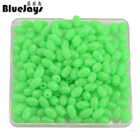 Bluejays 200Pcs/Lot Hard Luminous Beads Fishing Plastic Lure Luminous Oval-Fishing Beads-Bargain Bait Box-size 7x10mm-Bargain Bait Box
