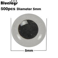 Bluejays 500Pcs 3D Stick Fishing Eyes Luminous For Lure Making Fly Tying Eyes-Fish Eyes-Bargain Bait Box-Luminous 5mm 500pcs-Bargain Bait Box
