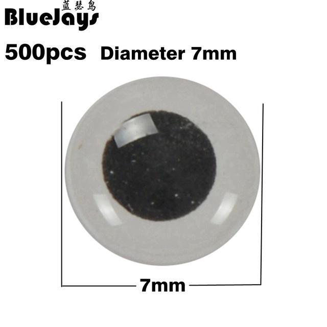 Bluejays 500Pcs 3D Stick Fishing Eyes Luminous For Lure Making Fly Tying Eyes-Fish Eyes-Bargain Bait Box-Luminous 7mm 500pcs-Bargain Bait Box