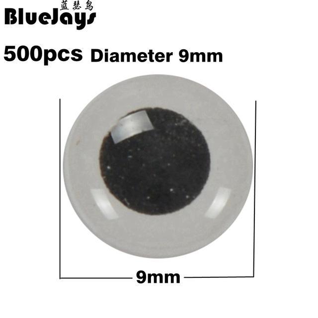 Bluejays 500Pcs 3D Stick Fishing Eyes Luminous For Lure Making Fly Tying Eyes-Fish Eyes-Bargain Bait Box-Luminous 9mm 500pcs-Bargain Bait Box