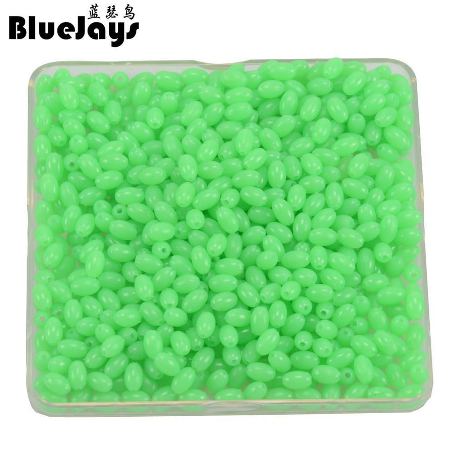 Bluejays 500Pcs Various Sizes Hard Luminous Beads Fishing Plastic Lure-Fishing Beads-Bargain Bait Box-size 2x3mm-Bargain Bait Box