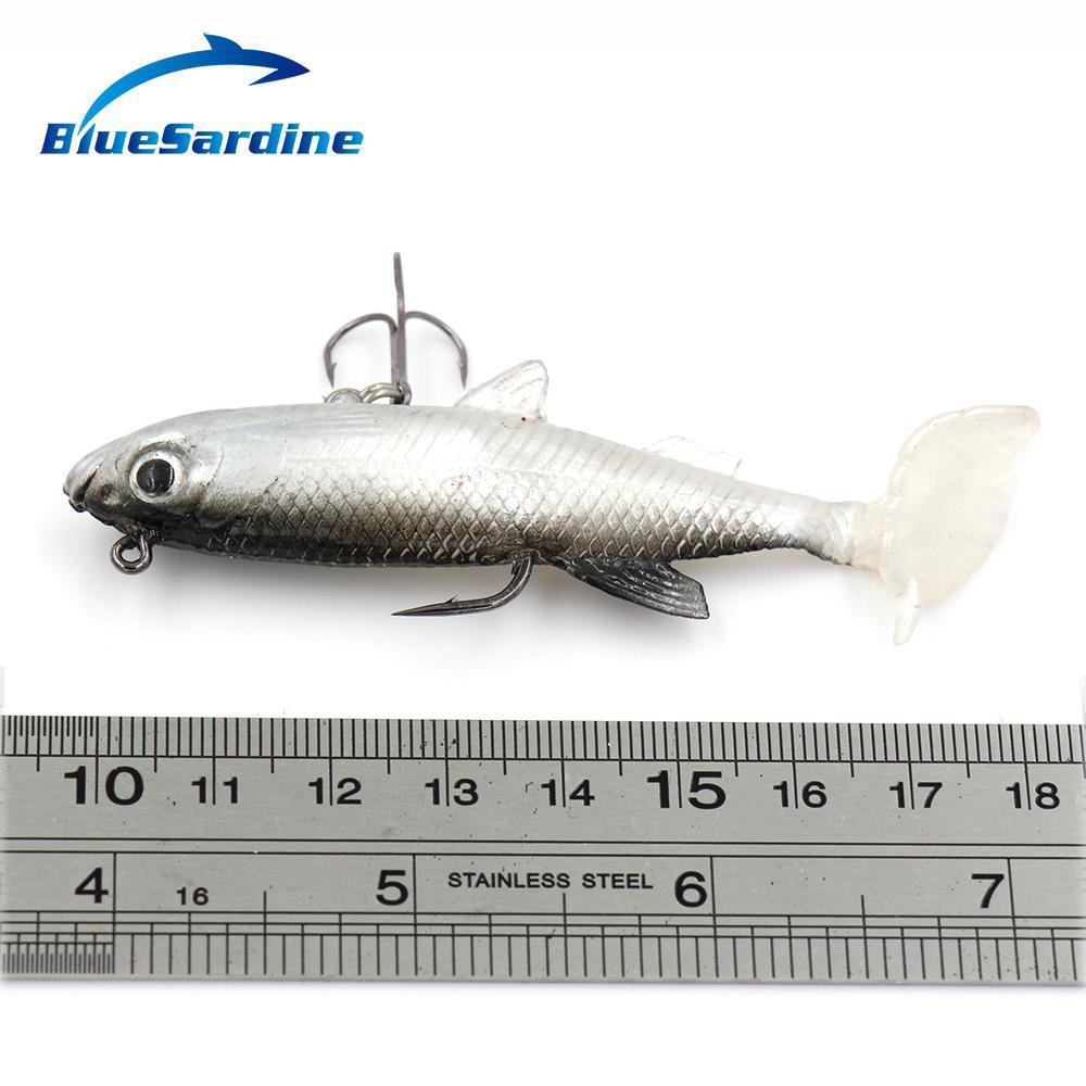 Bluesardine 5Pcs Soft Bait Fishing Lures Plastic Isca Artificial Soft Lures-Blue Sardine-Bargain Bait Box