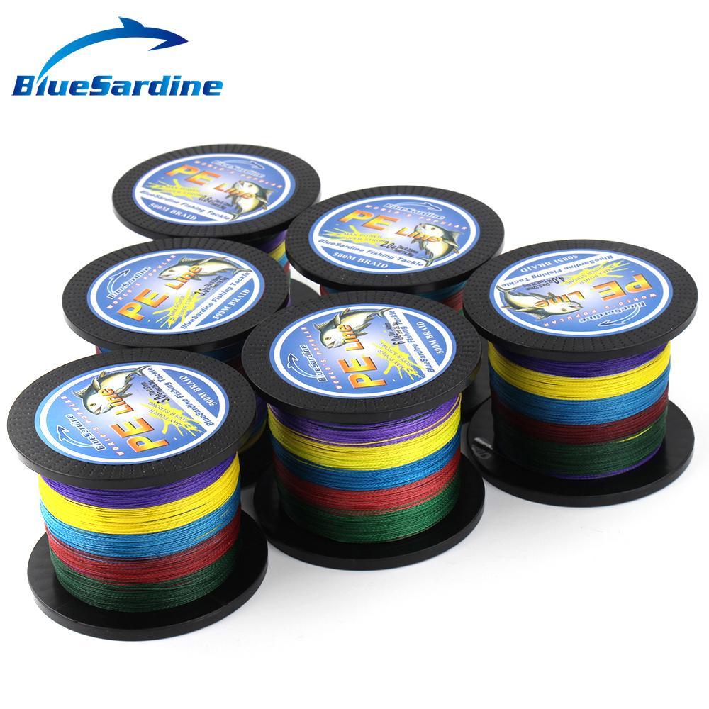 Bluesardine Multi Color 500M Braided Fishing Line Super Strong Multifilament-BlueSardine Official Store-0.4-Bargain Bait Box