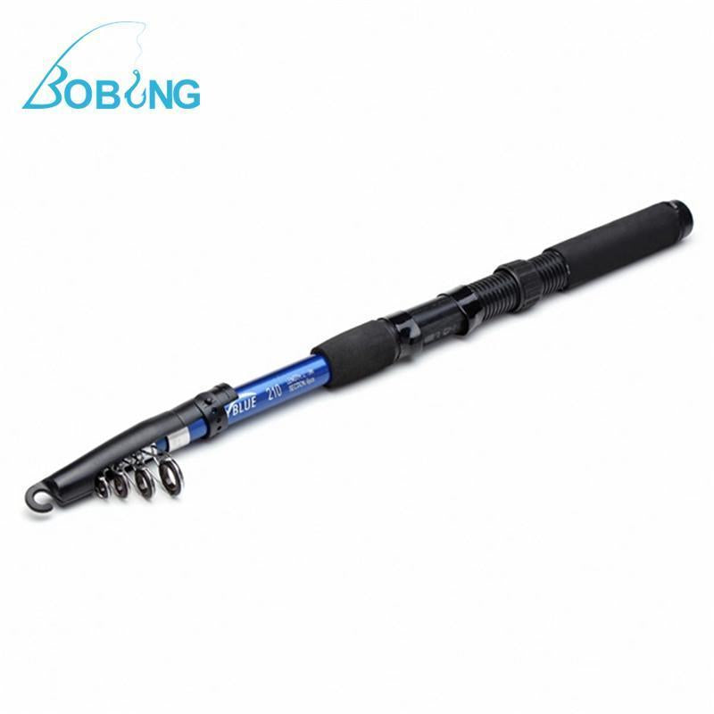 Bobing 2.1M 6 Sections Telescopic Fishing Rod Carbon Lure Rod Spinning Hand-Telescoping Fishing Rods-QianNi Sporting Store-Bargain Bait Box