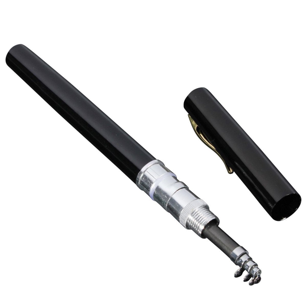 Bobing Mini Rod &amp; Reel Portable Pen Shape For Pocket Telescopic Fishing Pole Sea-Haofang Outdoor Store-White-Bargain Bait Box
