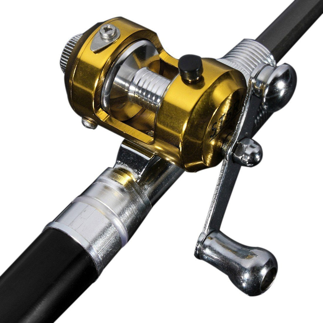 Bobing Mini Rod &amp; Reel Portable Pen Shape For Pocket Telescopic Fishing Pole Sea-Haofang Outdoor Store-White-Bargain Bait Box