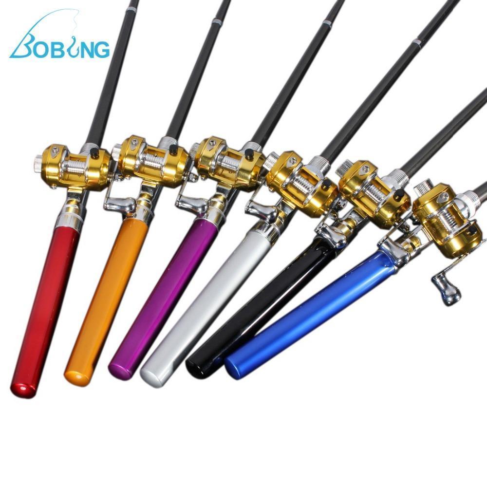 Bobing Mini Rod & Reel Portable Pen Shape For Pocket Telescopic Fishing Pole Sea-Haofang Outdoor Store-White-Bargain Bait Box