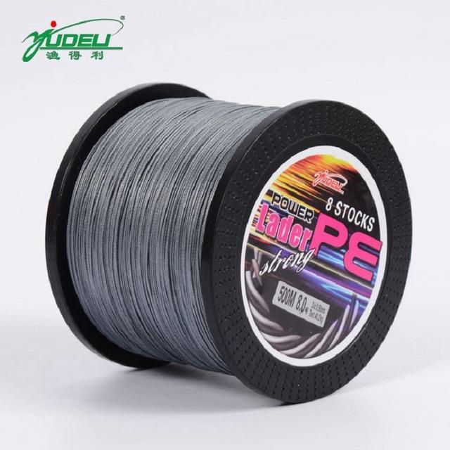 Bobing Ydl 500M 8 Strands Pe Braided Fishing Line Fishing Rope Wire String-Angler &amp; Cyclist&#39;s Store-Grey-1.0-Bargain Bait Box