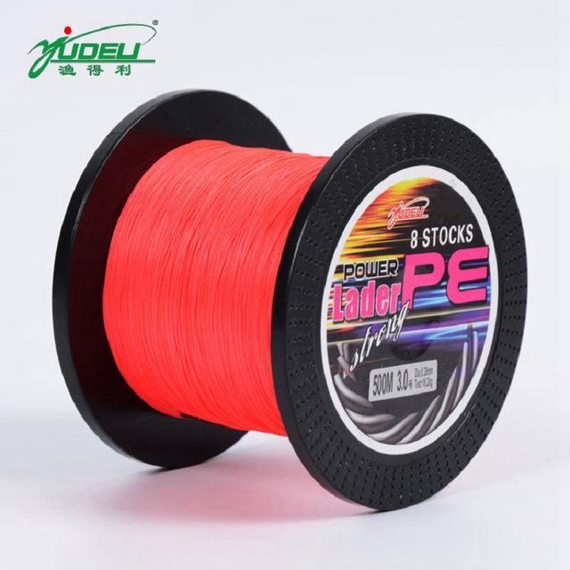 Bobing Ydl 500M 8 Strands Pe Braided Fishing Line Fishing Rope Wire String-Angler &amp; Cyclist&#39;s Store-Red-1.0-Bargain Bait Box