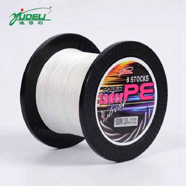 Bobing Ydl 500M 8 Strands Pe Braided Fishing Line Fishing Rope Wire String-Angler &amp; Cyclist&#39;s Store-White-1.0-Bargain Bait Box