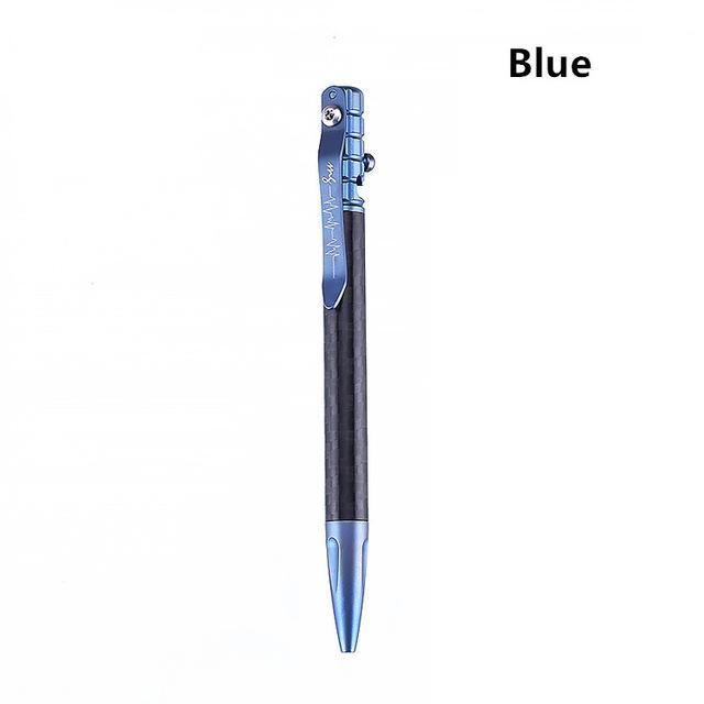 Bolt Titanium Alloy Defense Pen Carbon Fiber Pen Body Tactical Pen Multi-HA EDC Tools Store-Blue-Bargain Bait Box