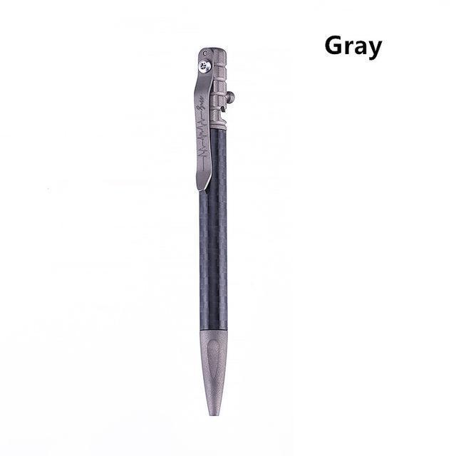 Bolt Titanium Alloy Defense Pen Carbon Fiber Pen Body Tactical Pen Multi-HA EDC Tools Store-Gray-Bargain Bait Box
