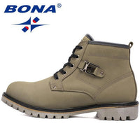 Bona Classics Style Men Hiking Shoes Outdoor Walking Working Shoes Ankle Boots-Bona official store-Camel-8-Bargain Bait Box