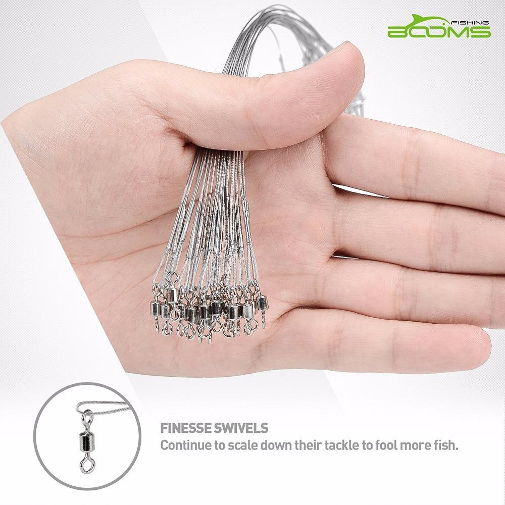 Booms Fishing Rs1 Wire Fishing Leader With Rolling Swivels And Duolock Snaps-booms fishing Official Store-Gray-Bargain Bait Box
