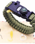 Bracelet Multi-Function Paracord Survival Bracelet Outdoor Camping Rescue-LingLing Outdoor Store-Black-Bargain Bait Box