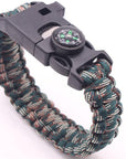 Bracelet Multi-Function Paracord Survival Bracelet Outdoor Camping Rescue-LingLing Outdoor Store-Forest blue camo-Bargain Bait Box
