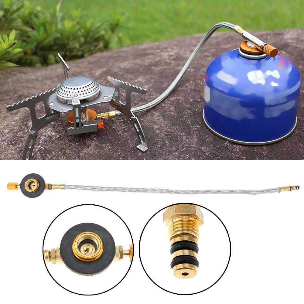 Braided Hose Outdoor Gas Stove Burner Furnace Connector Gas Tank Adapter Valve-Agreement-Bargain Bait Box