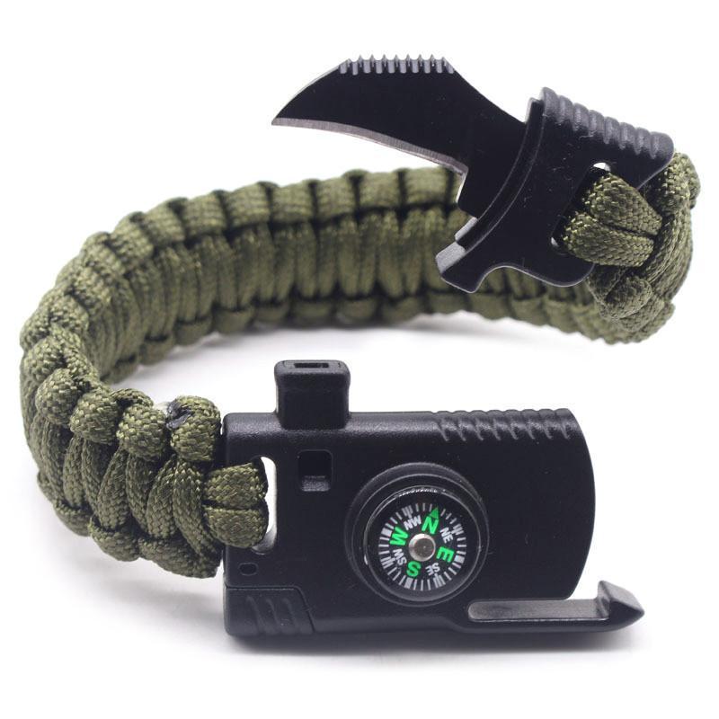 Braided Paracord Bracelet Multi-Function Outdoor Survival Camping Rescue-HMJ Outdoor Store-1-Bargain Bait Box