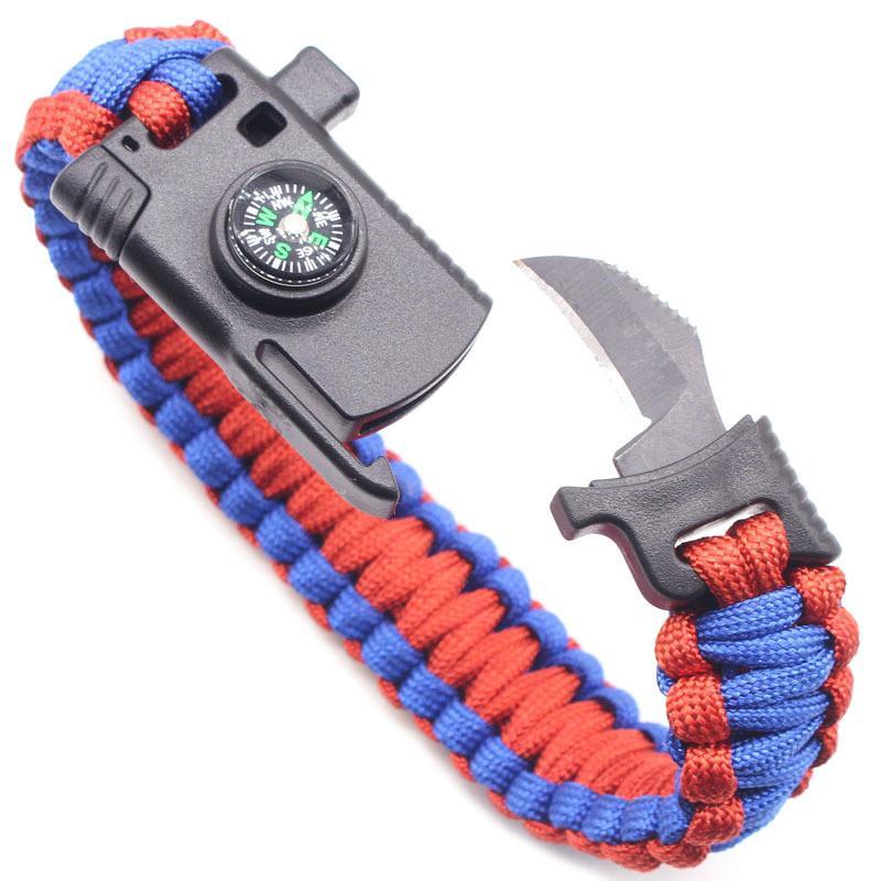 Braided Paracord Bracelet Multi-Function Outdoor Survival Camping Rescue-HMJ Outdoor Store-1-Bargain Bait Box