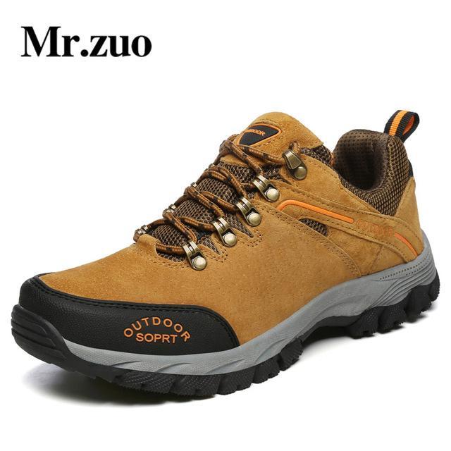 Brand Hiking Shoes For Men Winter Sneakers Climbing Shoes Outdoor Male-Mr.zuo Official Store-brown-7-Bargain Bait Box
