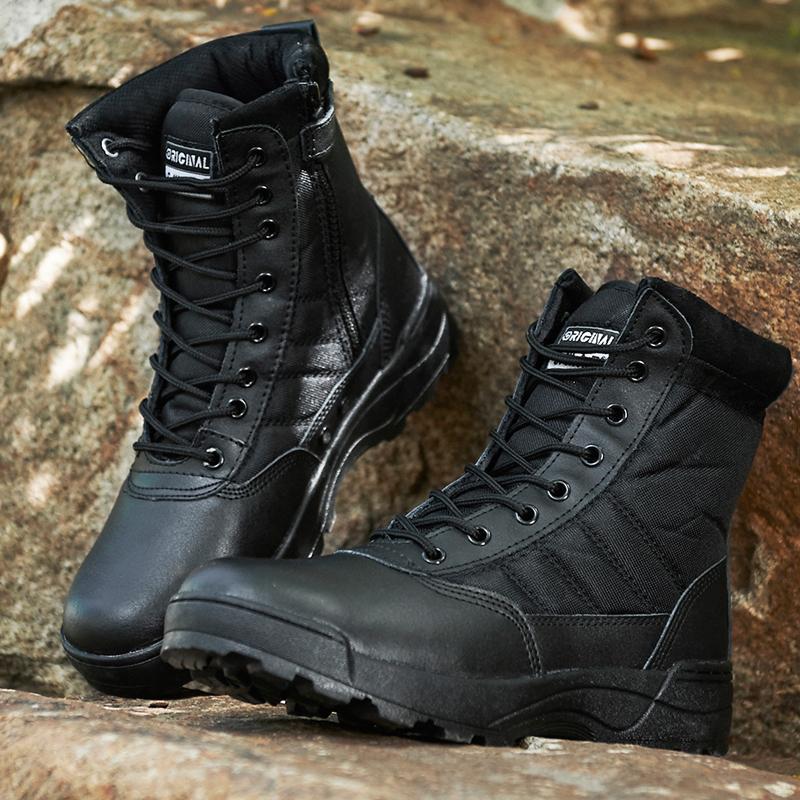 Brand Hiking Shoes Men Sneakers Fishing Trekking Bodyguard Women Boots-PAVE HAWK OUTDOOR-black-7-Bargain Bait Box