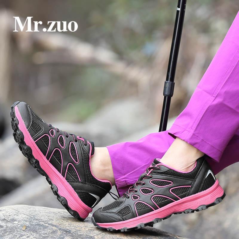 Brand Sneakers Women Hiking Shoes Woman Breathable Climbing Shoes Outdoor-Mr.zuo Official Store-Black-4-Bargain Bait Box
