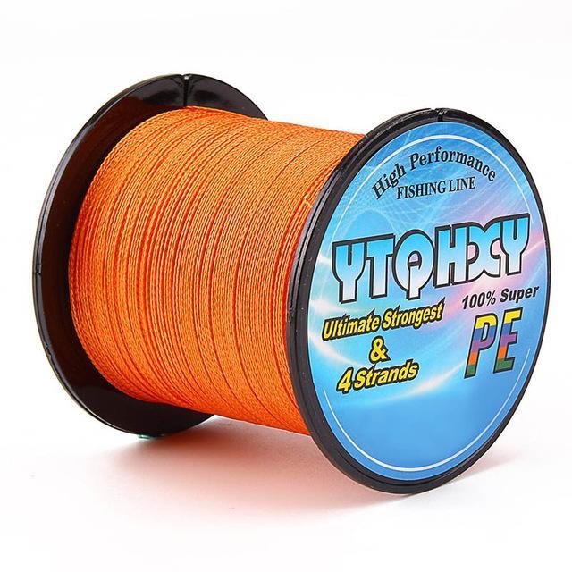Brand Super Strong 100M Pe Braided Fishing Line 4 Stands 10Lb 80Lb Japan-Be a Invincible fishing Store-Orange-0.4-Bargain Bait Box