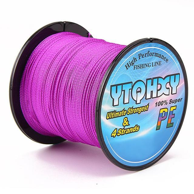 Brand Super Strong 100M Pe Braided Fishing Line 4 Stands 10Lb 80Lb Japan-Be a Invincible fishing Store-Purple-0.4-Bargain Bait Box