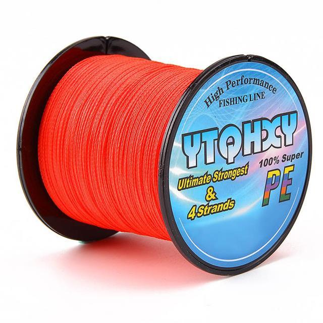 Brand Super Strong 100M Pe Braided Fishing Line 4 Stands 10Lb 80Lb Japan-Be a Invincible fishing Store-Red-0.4-Bargain Bait Box