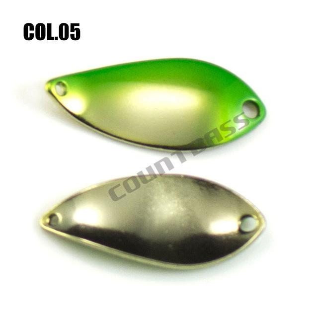 Brass Casting Spoon With Korean Single Hook, Size 27X12Mm, 2.3G 3/32Oz Salmon-countbass Official Store-05-Bargain Bait Box