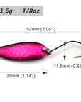 Brass Casting Spoon With Single Hook, Size 29X11.5Mm, 3.5G 1/8Oz Salmon Trout-countbass Fishing Tackles Store-01-Bargain Bait Box