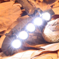 Bright 5 Led Headlamp Headlight Fishing Camping Hunting Hat Light Include-Footprints Store-Bargain Bait Box