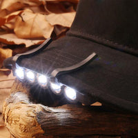 Bright 5 Led Headlamp Headlight Fishing Camping Hunting Hat Light Include-Footprints Store-Bargain Bait Box