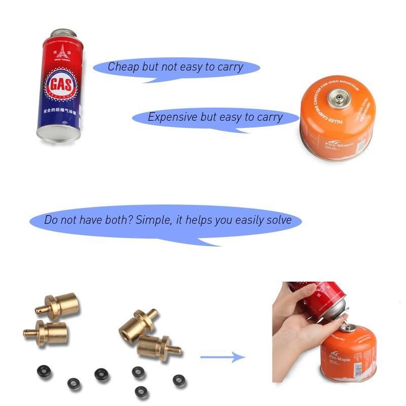 Brs Outdoor Camping Hiking Stove Butane Canister Gas Refill Adapter Cylinder-GOGOGO Outdoor Store-Bargain Bait Box