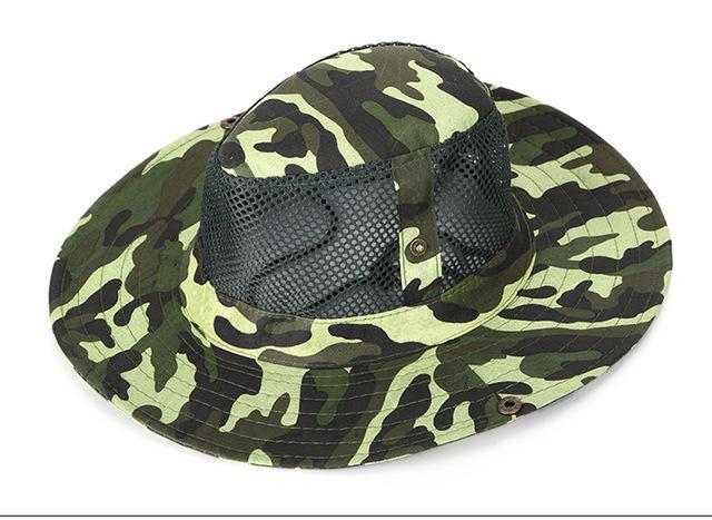 Camo Hats For Men Bucket Hat Bobsunscreen Casual Sunhat Women Wide Brim-Hats-Bargain Bait Box-Green-Bargain Bait Box