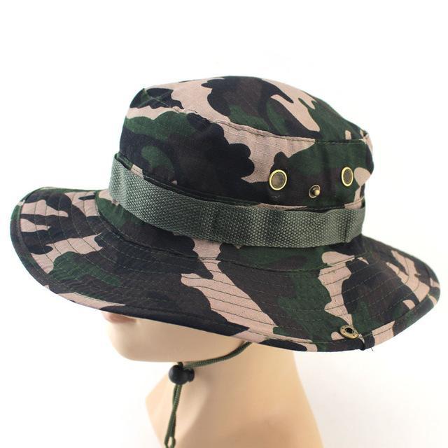 Camouflage Bucket Hats Wide Brim Sun Cap Ripstop Camo Fishing Hunting Hiking Men-Johnny Pro Store-HT0783H03-Bargain Bait Box
