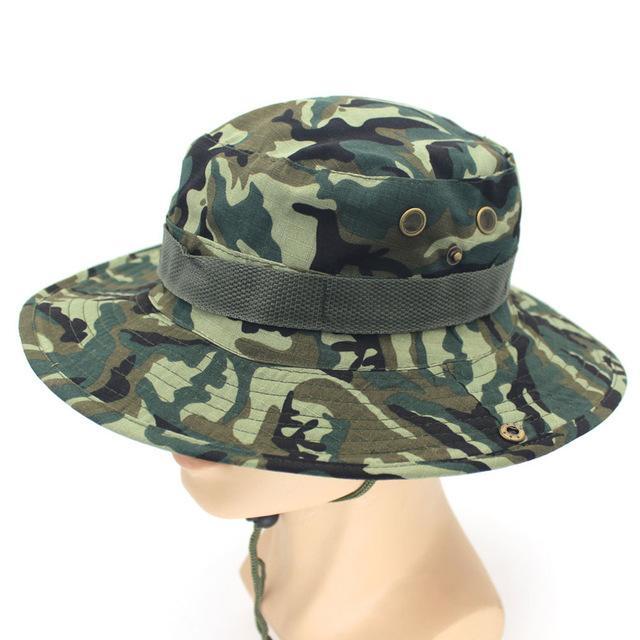 Camouflage Bucket Hats Wide Brim Sun Cap Ripstop Camo Fishing Hunting Hiking Men-Johnny Pro Store-HT0783H05-Bargain Bait Box