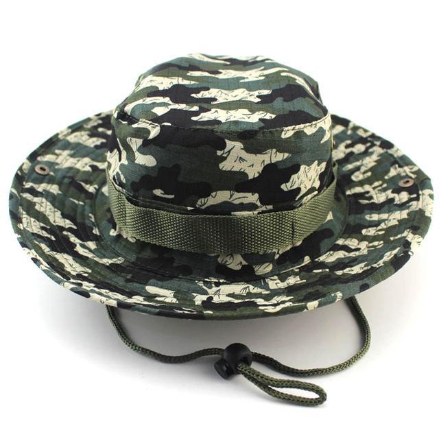 Camouflage Bucket Hats Wide Brim Sun Cap Ripstop Camo Fishing Hunting Hiking Men-Johnny Pro Store-HT0783H07-Bargain Bait Box