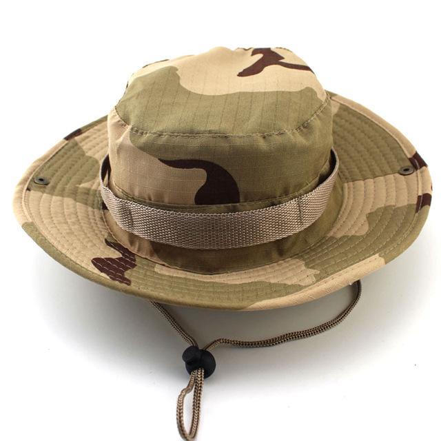 Camouflage Bucket Hats Wide Brim Sun Cap Ripstop Camo Fishing Hunting Hiking Men-Johnny Pro Store-HT0783H09-Bargain Bait Box