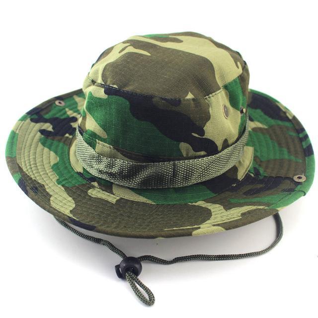 Camouflage Bucket Hats Wide Brim Sun Cap Ripstop Camo Fishing Hunting Hiking Men-Johnny Pro Store-HT0783H13-Bargain Bait Box