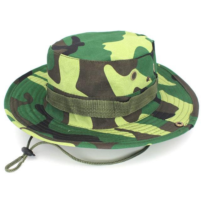 Camouflage Bucket Hats Wide Brim Sun Cap Ripstop Camo Fishing Hunting Hiking Men-Johnny Pro Store-HT0783H16-Bargain Bait Box