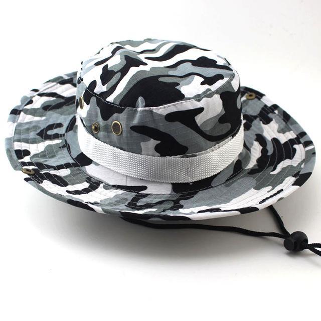 Camouflage Bucket Hats Wide Brim Sun Cap Ripstop Camo Fishing Hunting Hiking Men-Johnny Pro Store-HT0783H18-Bargain Bait Box