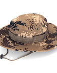 Camouflage Bucket Hats Wide Brim Sun Cap Ripstop Camo Fishing Hunting Hiking Men-Johnny Pro Store-HT0783H20-Bargain Bait Box