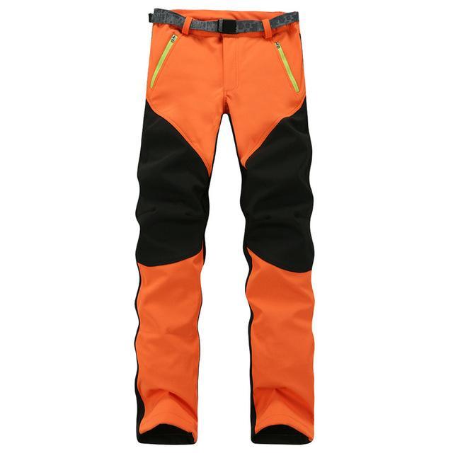 Camping Hiking Winter Outdoor Sport Pants Warm Waterproof Fleece Windproof-Classic Canon Store-Orange-S-Bargain Bait Box