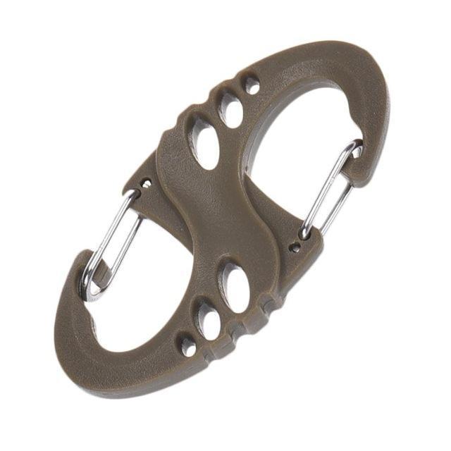 Camping Mountaineer Kettle Buckle Hanging Hook Backpack Tactical Survival-Sad Fish Store-ArmyGreen-Bargain Bait Box