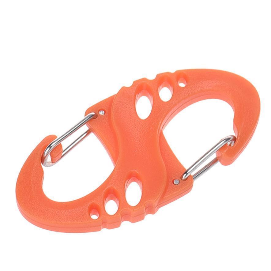 Camping Mountaineer Kettle Buckle Hanging Hook Backpack Tactical Survival-Sad Fish Store-Orange-Bargain Bait Box
