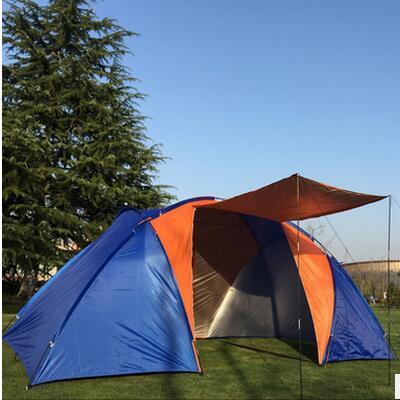 Camping Party Tents Folding Two Room Tent 3-4 Person Outdoor Travel Large-For Joy Store-Blue-Bargain Bait Box