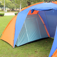 Camping Party Tents Folding Two Room Tent 3-4 Person Outdoor Travel Large-For Joy Store-Orange-Bargain Bait Box
